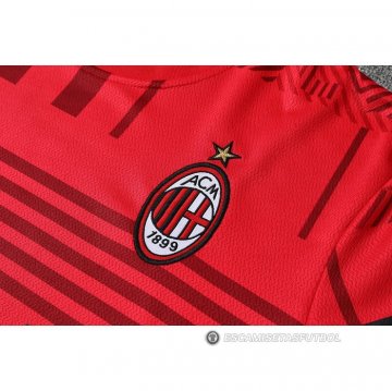 Chandal del AC Milan Manga Corta 22-23 Rojo - Pantalon Corto