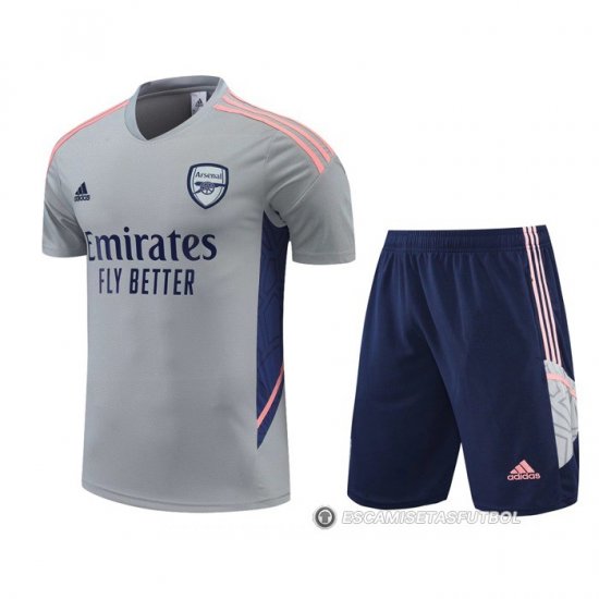 Chandal del Arsenal Manga Corta 22-23 Gris - Pantalon Corto - Haga un click en la imagen para cerrar