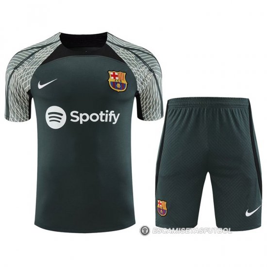 Chandal del Barcelona Manga Corta 2023-24 Verde - Pantalon Corto - Haga un click en la imagen para cerrar