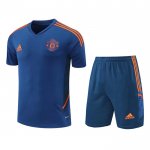 Chandal del Manchester United Manga Corta 2022-23 Azul - Pantalon Corto