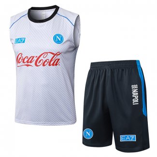 Chandal del Napoli Sin Mangas 25-26 Blanco