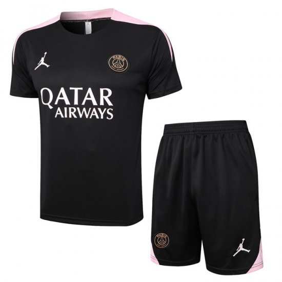 Chandal del Paris Saint-Germain Jordan Manga Corta 2024-25 Negro - Pantalon Corto - Haga un click en la imagen para cerrar