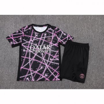 Chandal del Paris Saint-Germain Jordan Manga Corta 25-26 Negro Rosa - Pantalon Corto