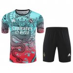 Chandal del Real Madrid Dragon Manga Corta 24-25 Verde y Rojo - Pantalon Corto