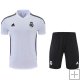 Chandal del Real Madrid Manga Corta 2022-23 Blanco y Purpura - Pantalon Corto