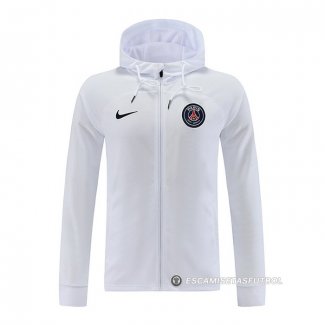 Chaqueta con Capucha del Paris Saint-Germain 2022-23 Blanco