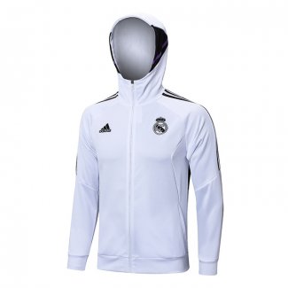 Chaqueta con Capucha del Real Madrid 22-23 Blanco