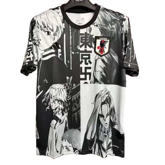 Tailandia Camiseta Japon Anime 2024-25 Negro y Blanco - Haga un click en la imagen para cerrar