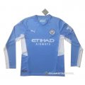 Camiseta Manchester City Primera Manga Larga 21-22