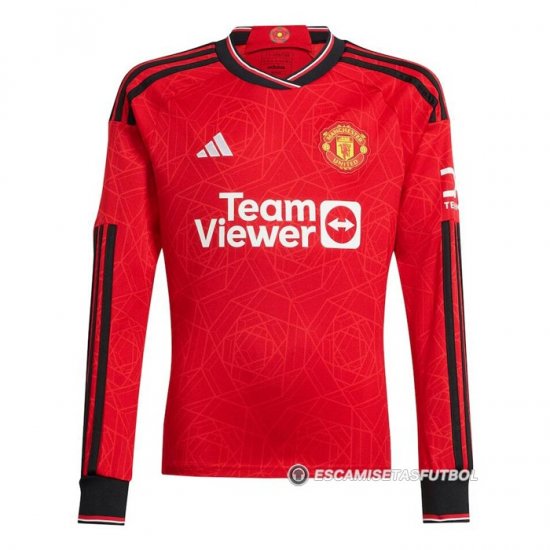 Camiseta Manchester United 1ª Manga Larga 23-24 - Haga un click en la imagen para cerrar