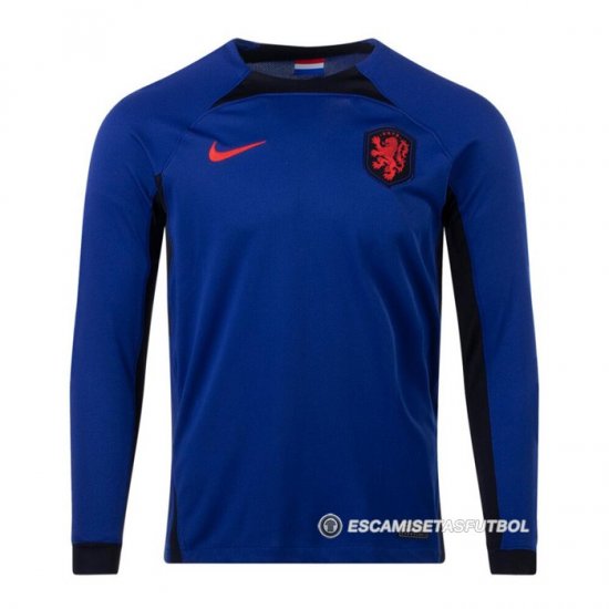 Camiseta Paises Bajos 2ª Manga Larga 2022 - Haga un click en la imagen para cerrar