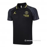 Camiseta Polo del Paris Saint-Germain Jordan 23-24 Negro