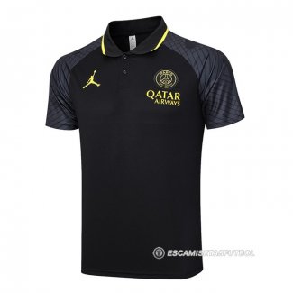 Camiseta Polo del Paris Saint-Germain Jordan 23-24 Negro