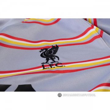 Camiseta Pre Partido del Liverpool 2022 Gris
