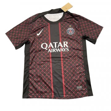 Camiseta Pre Partido del Paris Saint-Germain 25-26 Negro Rojo