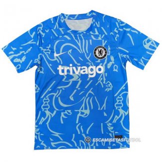 Camiseta de Entrenamiento Chelsea 2022 Azul Claro