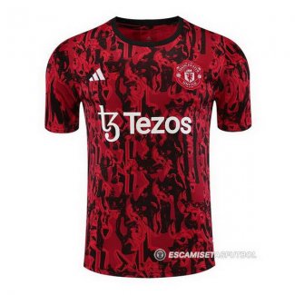 Camiseta de Entrenamiento Manchester United 23-24 Rojo AAA