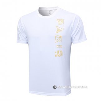 Camiseta de Entrenamiento Paris Saint-Germain Jordan 23-24 Blanco