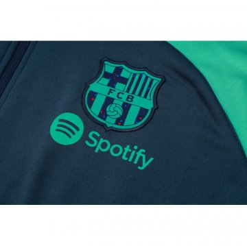 Chandal con Capucha del Barcelona 23-24 Azul y Verde