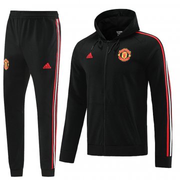 Chandal con Capucha del Manchester United 22-23 Negro