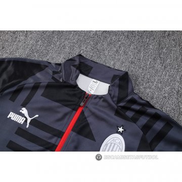 Chandal de Chaqueta del AC Milan 22-23 Gris