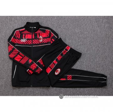 Chandal de Chaqueta del AC Milan 22-23 Rojo y Negro