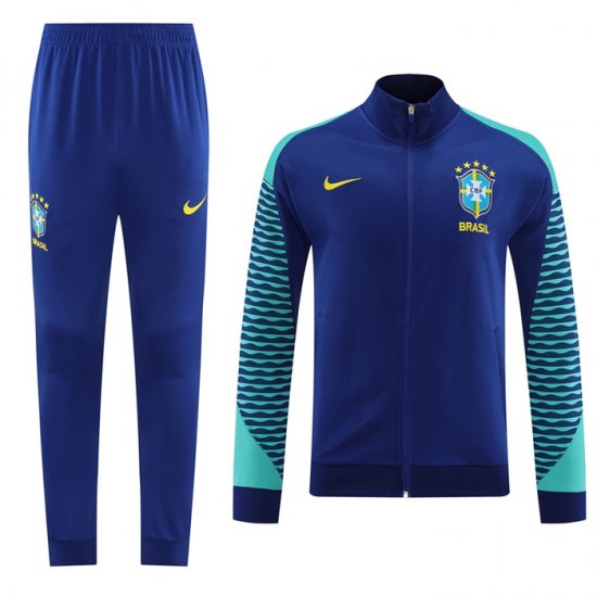 Chandal de Chaqueta del Brasil 23-24 Azul - Haga un click en la imagen para cerrar