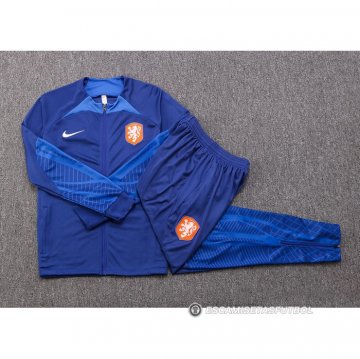 Chandal de Chaqueta del Paises Bajos Nino 22-23 Azul