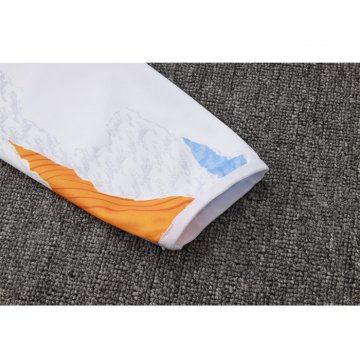 Chandal de Chaqueta del Real Madrid 24-25 Blanco y Amarillo