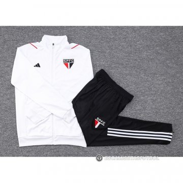 Chandal de Chaqueta del Sao Paulo 23-24 Blanco