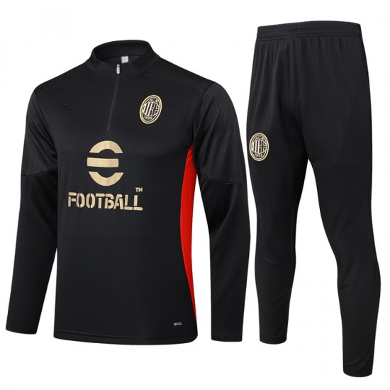 Chandal de Sudadera del AC Milan 24-25 Negro - Haga un click en la imagen para cerrar