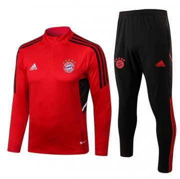 Chandal de Sudadera del Bayern Munich Nino 22-23 Rojo