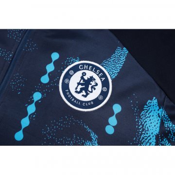 Chandal de Sudadera del Chelsea 24-25 Azul Oscuro
