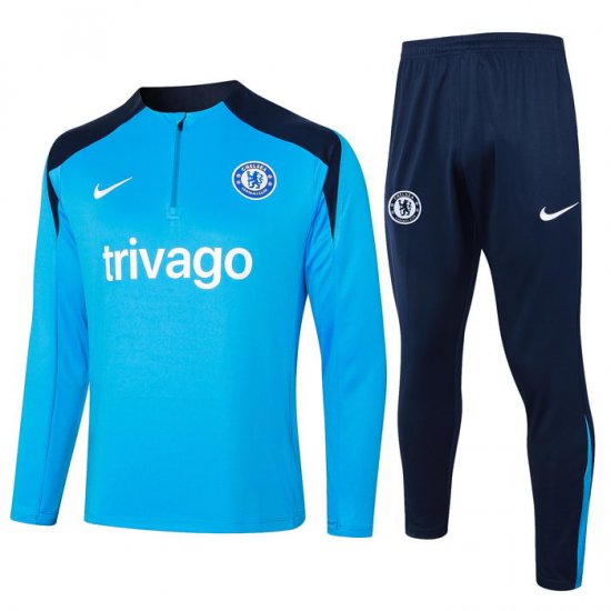Chandal de Sudadera del Chelsea Nino 24-25 Azul - Haga un click en la imagen para cerrar