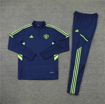 Chandal de Sudadera del Manchester United 22-23 Azul y Verde