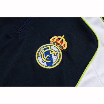 Chandal de Sudadera del Real Madrid Nino 25-26 Negro Blanco