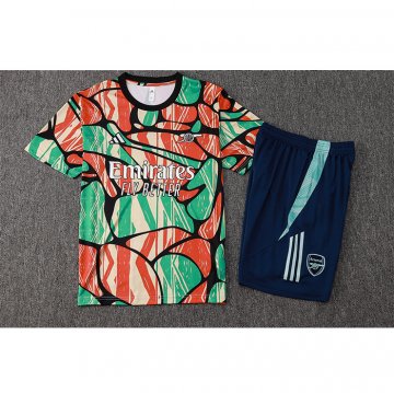 Chandal del Arsenal Manga Corta 24-25 Rojo Verde - Pantalon Corto