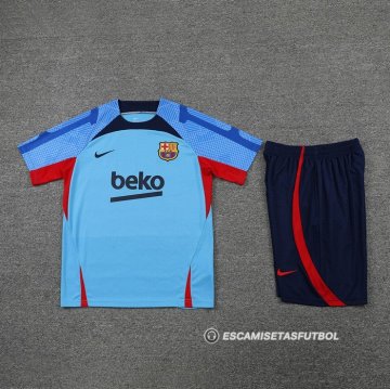 Chandal del Barcelona Manga Corta 22-23 Azul - Pantalon Corto