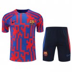 Chandal del Barcelona Manga Corta 22-23 Rojo y Azul - Pantalon Corto