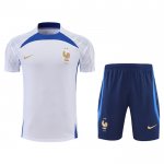 Chandal del Francia Manga Corta 2022-23 Blanco - Pantalon Corto