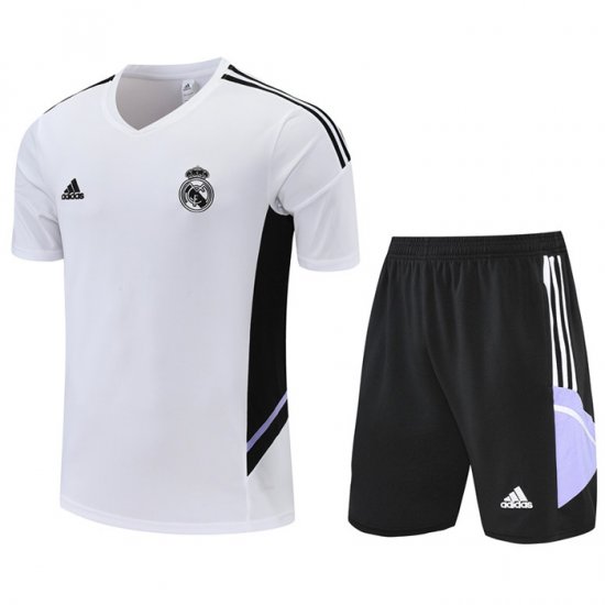 Chandal del Real Madrid Manga Corta 22-23 Blanco - Pantalon Corto - Haga un click en la imagen para cerrar
