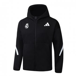 Chaqueta con Capucha del Real Madrid 25-26 Negro