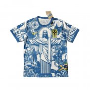 Tailandia Camiseta Brasil Jesus 25-26 Azul