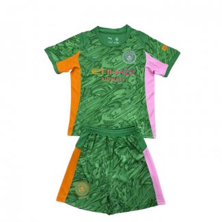 Camiseta Manchester City Portero Nino 25-26 Verde