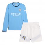 Camiseta Manchester City 1ª Manga Larga Nino 24-25