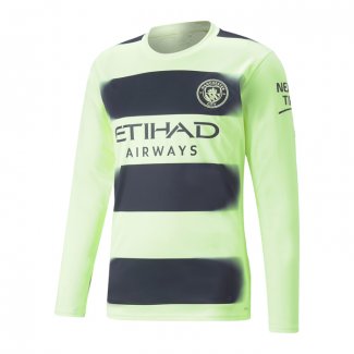 Camiseta Manchester City 3ª Manga Larga 22-23