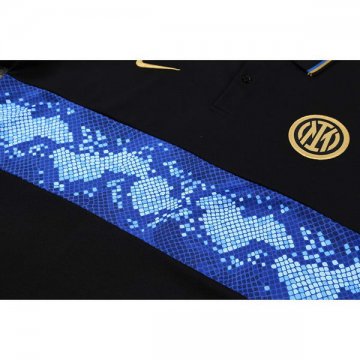 Camiseta Polo del Inter Milan 22-23 Negro y Azul