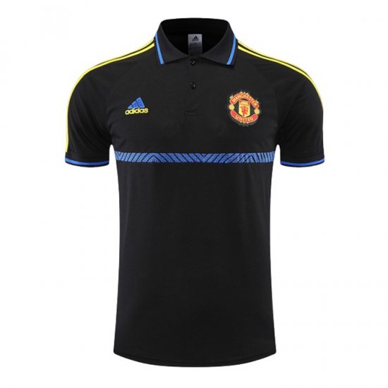 Camiseta Polo del Manchester United 22-23 Negro y Azul - Haga un click en la imagen para cerrar