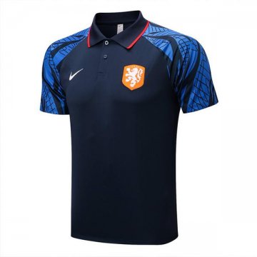 Camiseta Polo del Paises Bajos 22-23 Azul