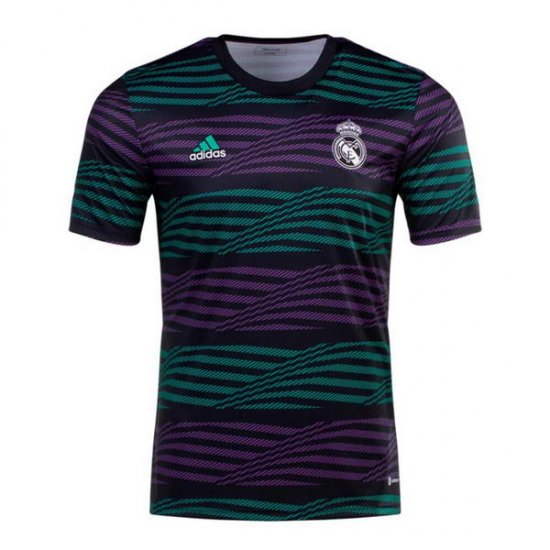 Camiseta Pre Partido del Real Madrid 2022 Verde y Purpura - Haga un click en la imagen para cerrar